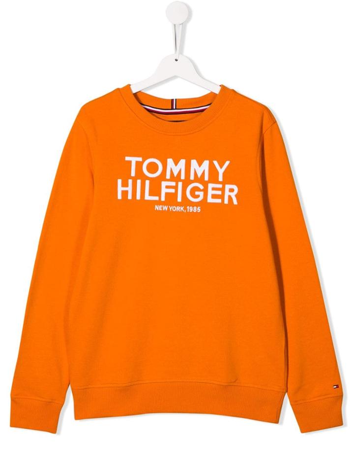 Tommy Hilfiger Junior Teen Logo Print Sweatshirt - Orange