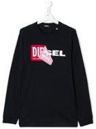 Diesel Kids Label Logo Sweater - Blue
