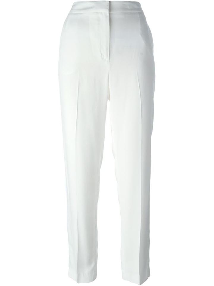 Msgm High Rise Tailored Trousers, Women's, Size: 44, White, Acetate/viscose/polyester