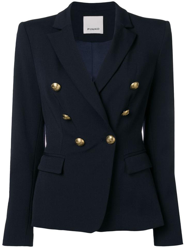 Pinko Embellished Buttons Fitted Blazer - Blue