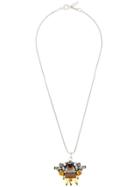Radà Stone Embellished Pendant Necklace - Metallic