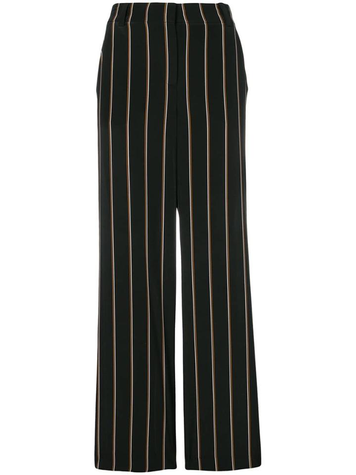 A.l.c. Striped Wide Leg Trousers - Black