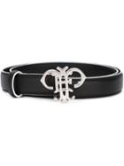 Emilio Pucci Logo Buckle Belt, Women's, Size: M, Black, Leather