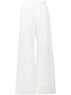 Dolce & Gabbana Crochet Palazzo Pants - White