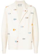 Henrik Vibskov V-neck Printed Shirt - Nude & Neutrals