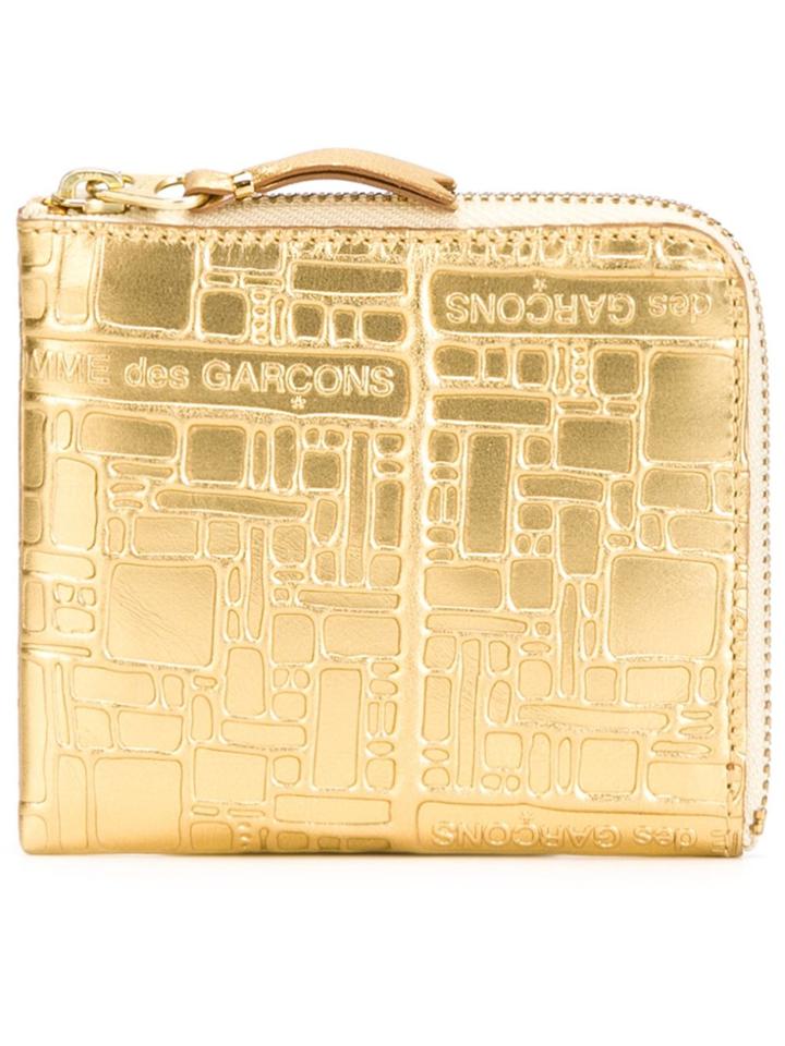 Comme Des Garçons Wallet 'embossed Logo' Purse - Metallic