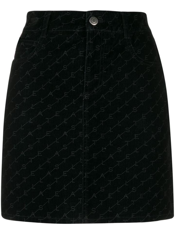 Stella Mccartney Logo Mini Skirt - Black