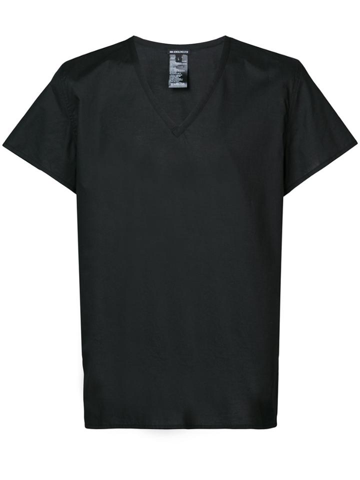 Ann Demeulemeester V-neck T-shirt - Black