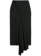 Yohji Yamamoto Lace Up Skirt - Black