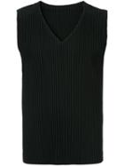 Homme Plissé Issey Miyake Pleated Tank Top - Black