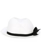 Emporio Armani Contrast Hat, Women's, Size: 58, White, Polyester/cellulose