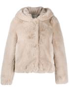 Sandro Paris Hooded Fitted Jacket - Neutrals