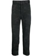 Black Comme Des Garçons Camouflage Print Cropped Trousers