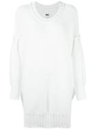 Mm6 Maison Margiela Gauge Oversize Dress, Women's, Size: Small, White, Polyester
