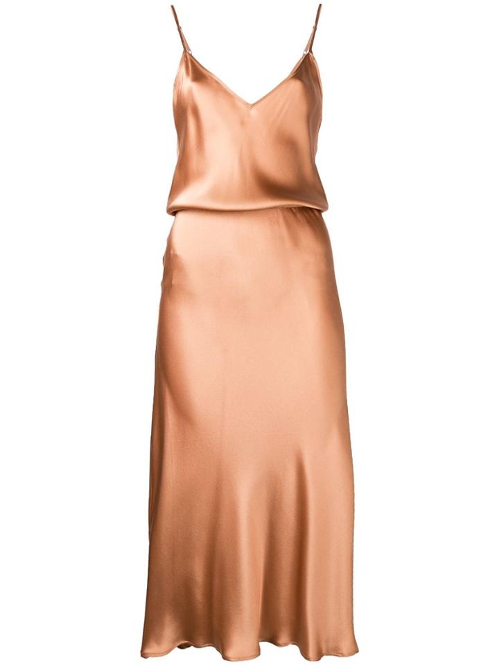 Mes Demoiselles Flared Slip Midi Dress - Neutrals