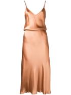 Mes Demoiselles Flared Slip Midi Dress - Neutrals