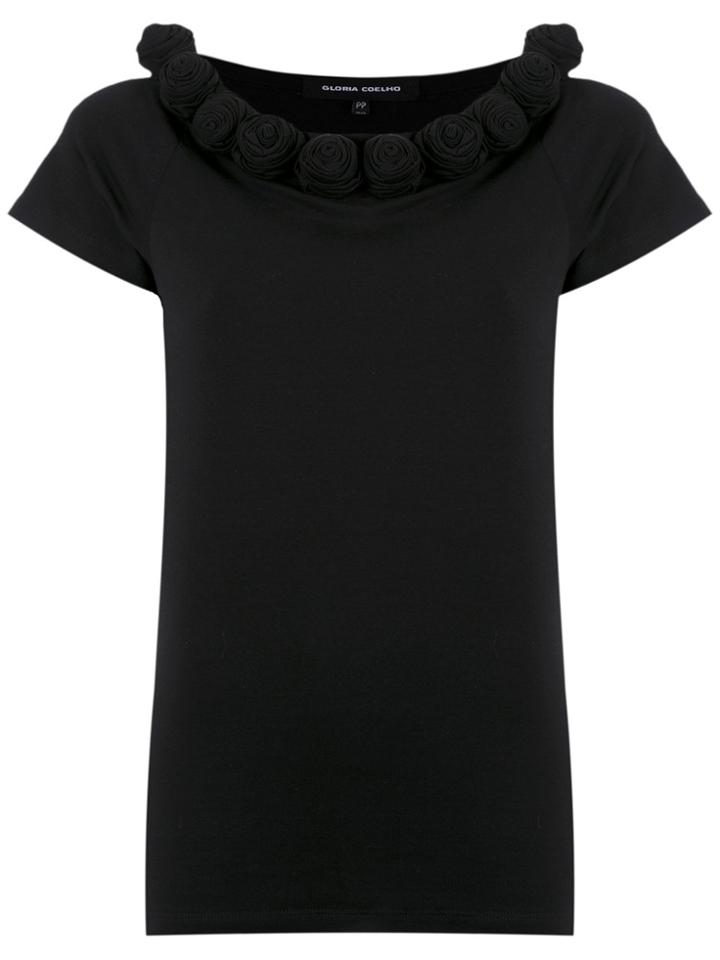 Gloria Coelho Flower Appliqué Top - Unavailable
