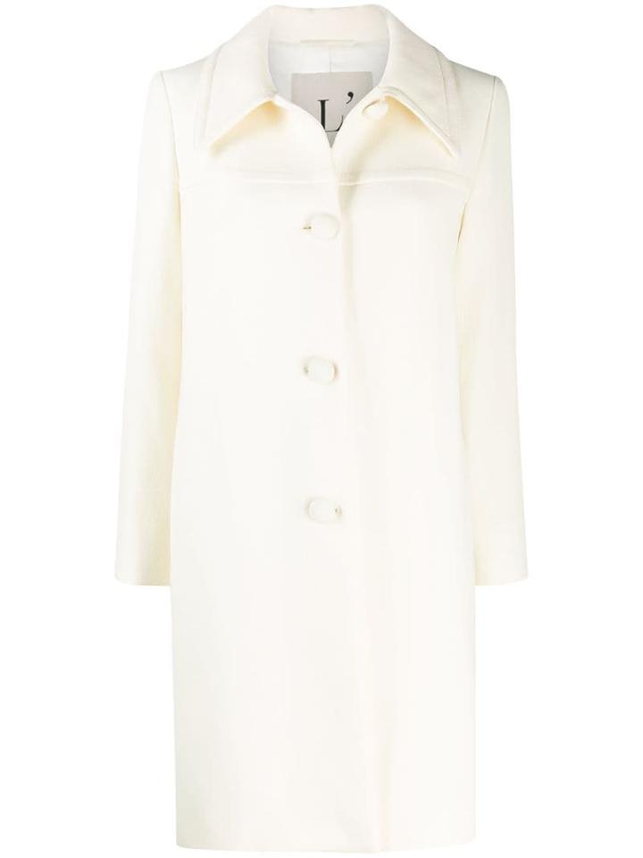 L'autre Chose Single Breasted Coat - White