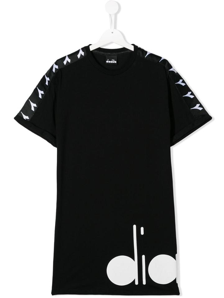 Diadora Junior Teen Logo Print T-shirt Dress - Black