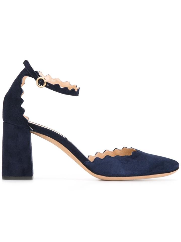 Chloé Lauren Ankle Strap Pumps - Blue
