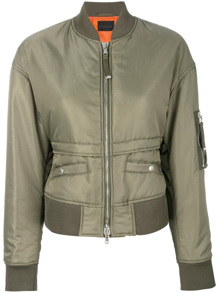 Diesel Black Gold - Wissan Bomber Jacket - Women - Polyamide/polyester/spandex/elastane - 40, Green, Polyamide/polyester/spandex/elastane