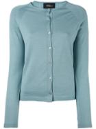 Les Copains Classic Cardigan, Women's, Size: 42, Blue, Virgin Wool