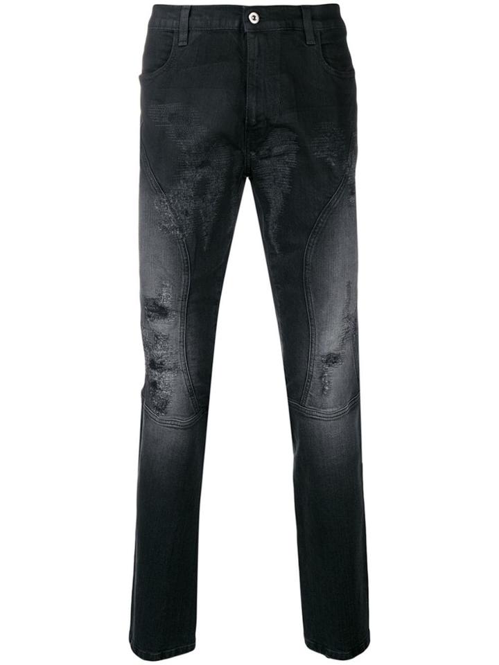 Faith Connexion Distressed Faded Jeans - Black