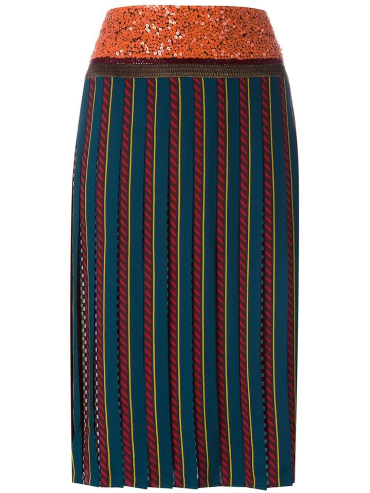 Tory Burch Pleated Skirt - Green