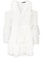 Amen Lace Cold Shoulder Dress - White