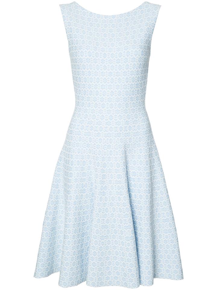 Milly Flared Jacquard Dress, Women's, Size: Xs, Blue, Viscose/nylon/polyester