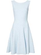 Milly Flared Jacquard Dress, Women's, Size: Xs, Blue, Viscose/nylon/polyester