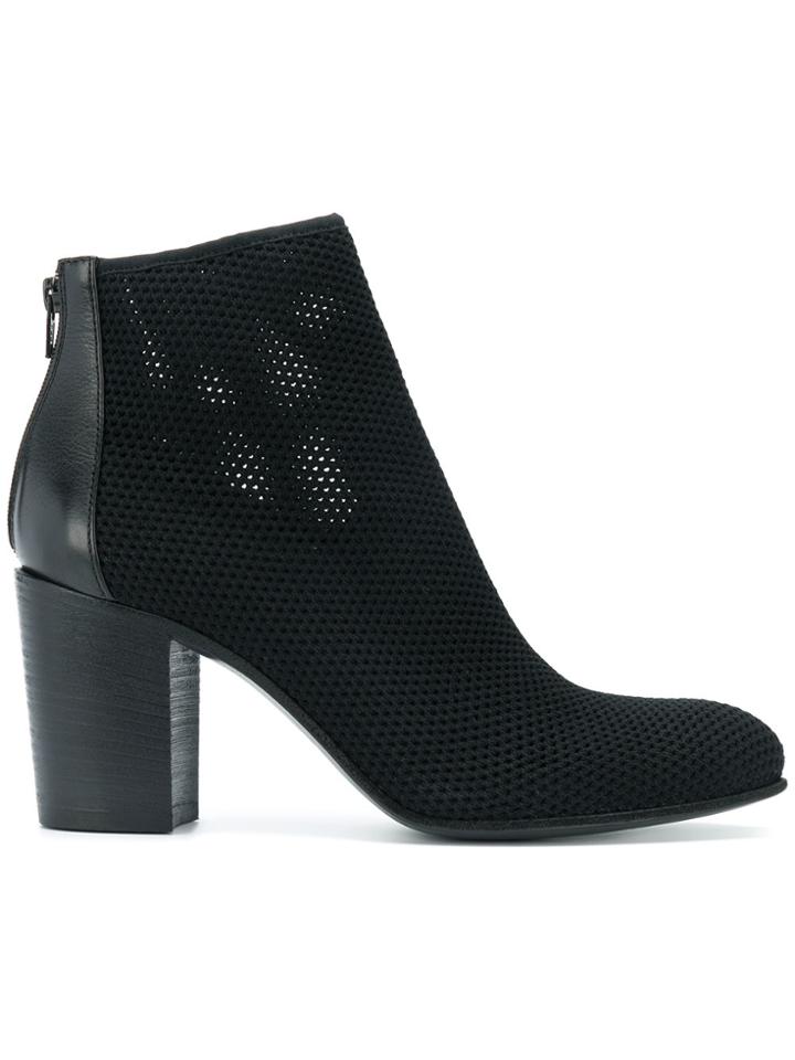 Strategia Mesh Style Ankle Boots - Black