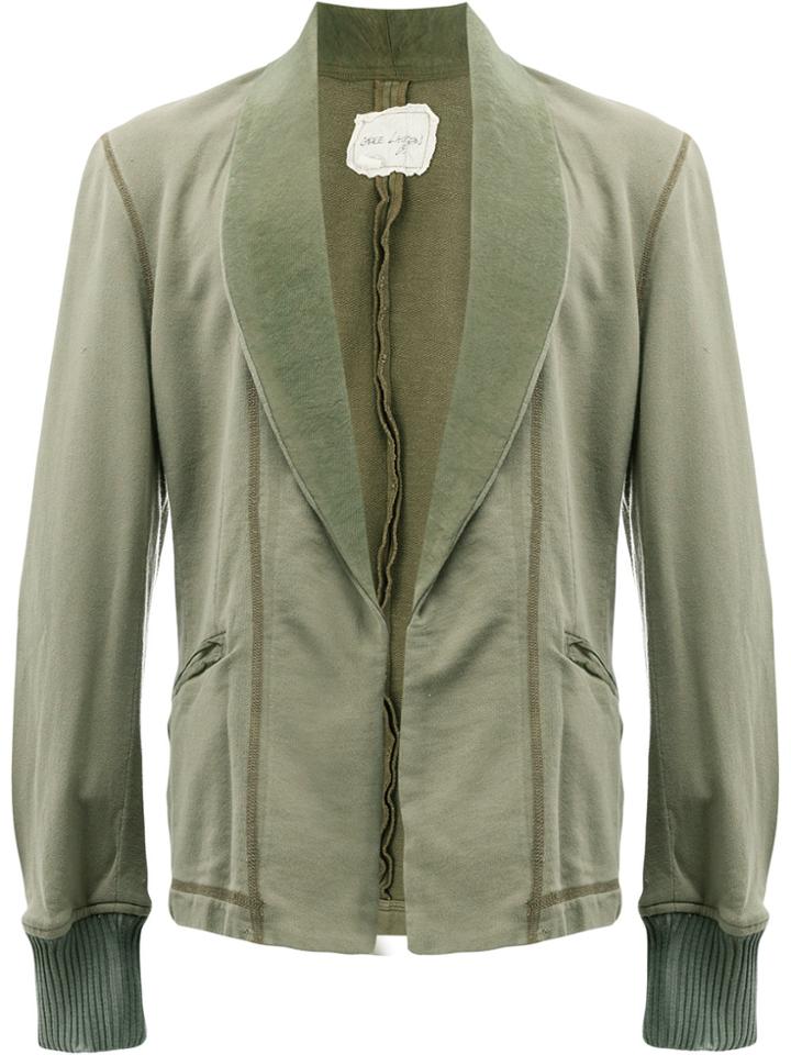 Greg Lauren Shawl Collar Tux Jacket - Green