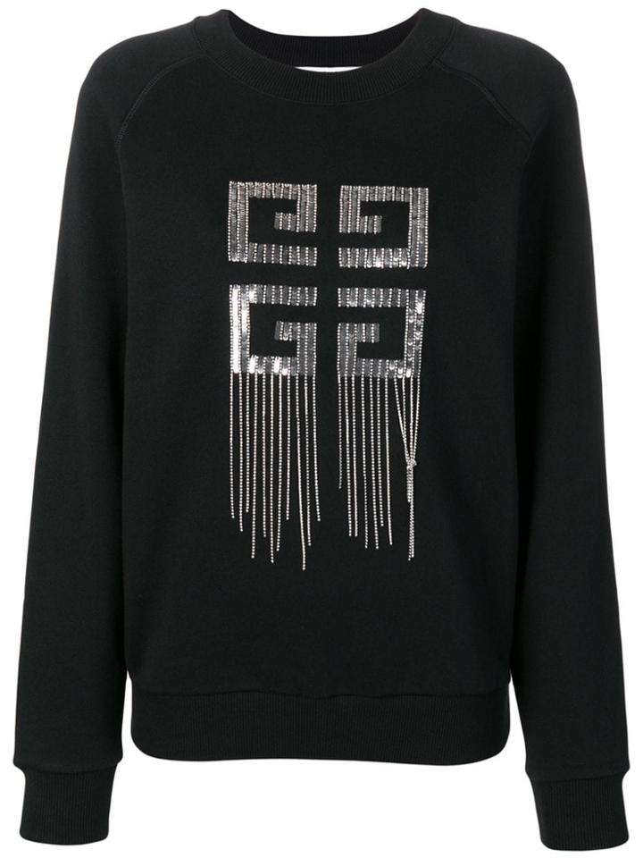Givenchy Jersey Sweater With Logo Embellishments - Black