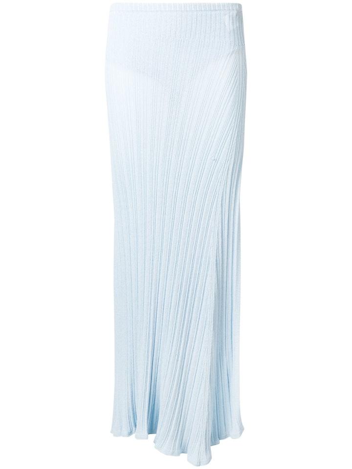 Jacquemus Side Slit Knit Skirt - Blue