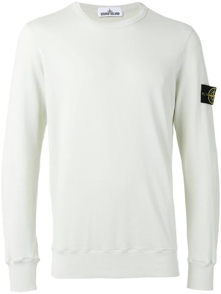 Stone Island Arm Patch Jumper, Men's, Size: Xl, Nude/neutrals, Cotton