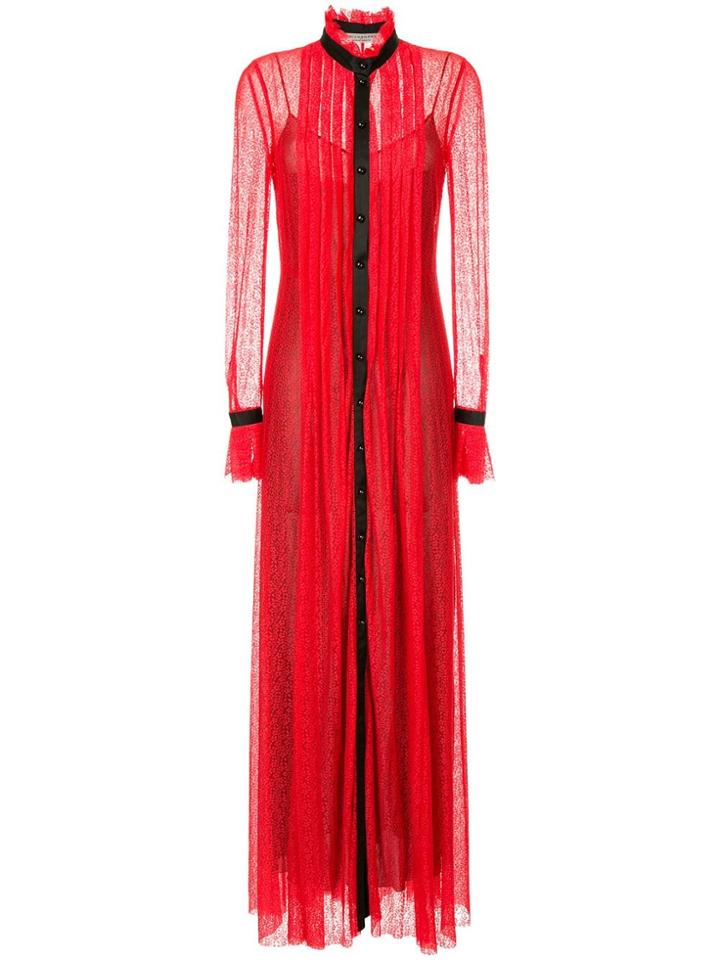 Philosophy Di Lorenzo Serafini Long Sheer Dress - Red