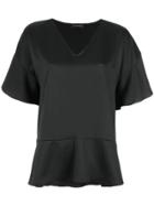 Steffen Schraut Pleated Bib Blouse - Pink & Purple