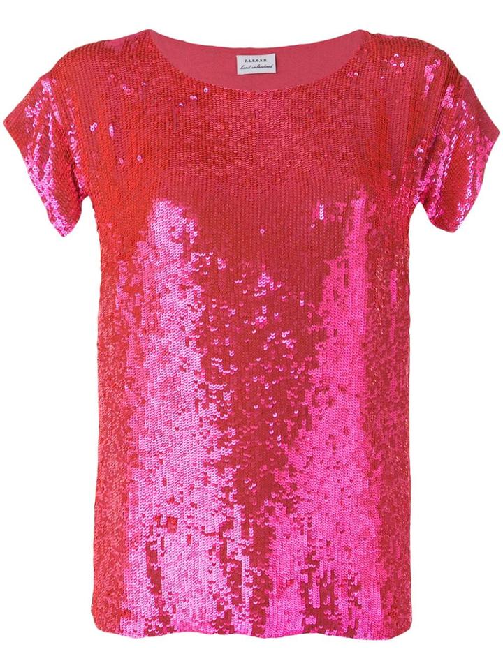 P.a.r.o.s.h. Pink Sequin Top
