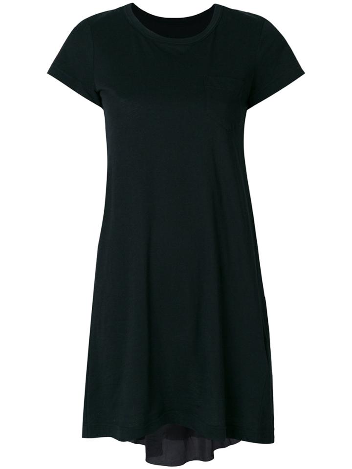 Sacai Flared Back Dress - Black