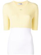 Courrèges Two-tone Knitted Top - Yellow