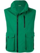 Hermès Pre-owned Concealed Hood Sleeveless Jacket - Green