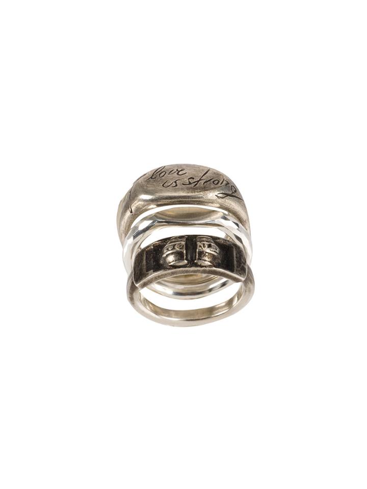 Werkstatt:münchen Embossed Ring Set - Metallic