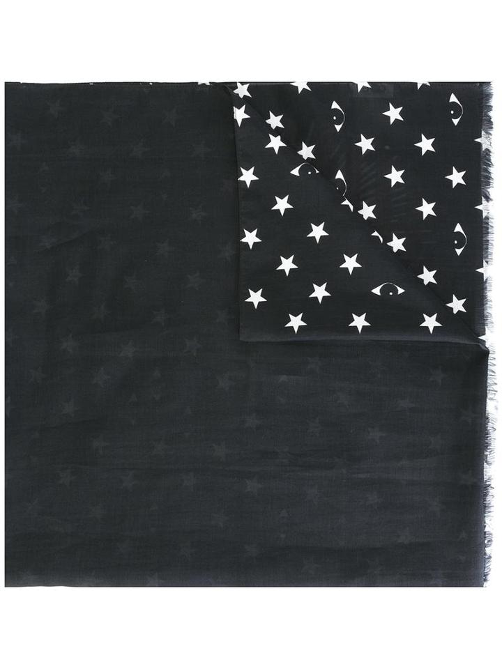 Kenzo 'fireworks' Scarf, Men's, Black, Cotton/silk