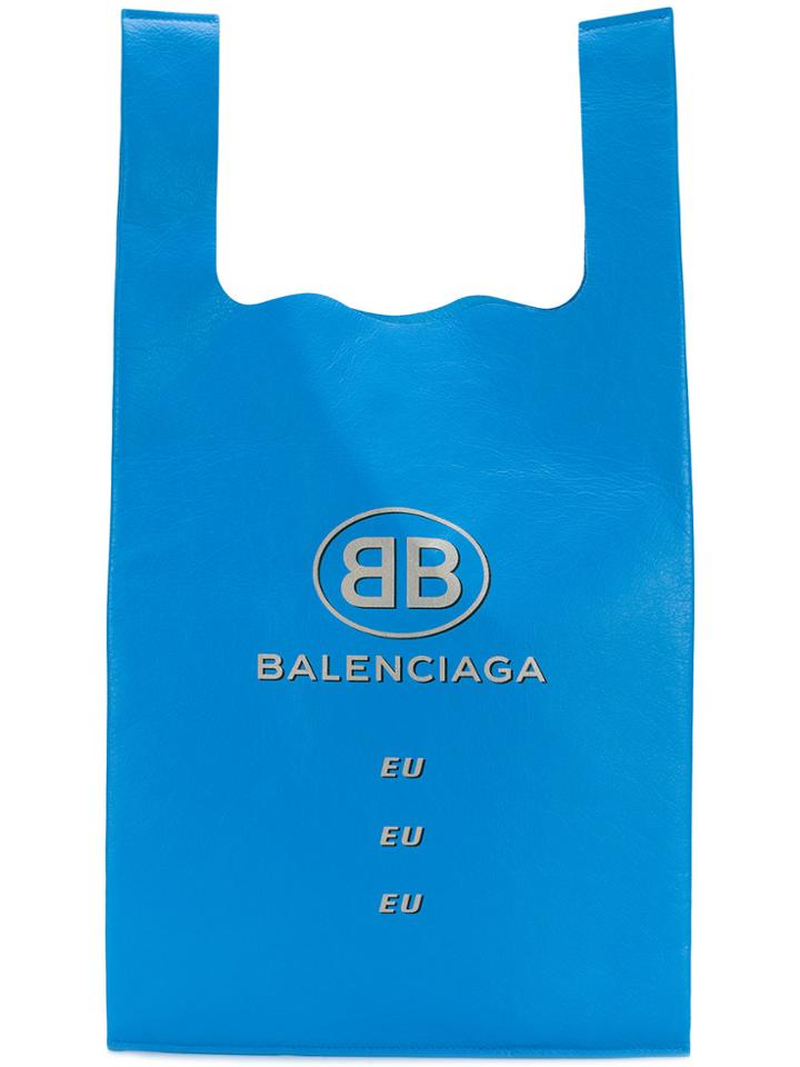 Balenciaga Bal Medium Supermarket Shopper Tote - Blue