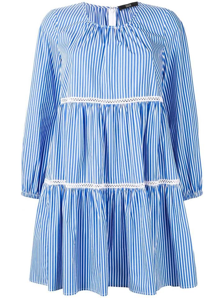 Steffen Schraut Striped Flared Dress - Blue