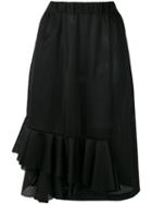 Comme Des Garçons Pre-owned Frilled Mesh Skirt - Black
