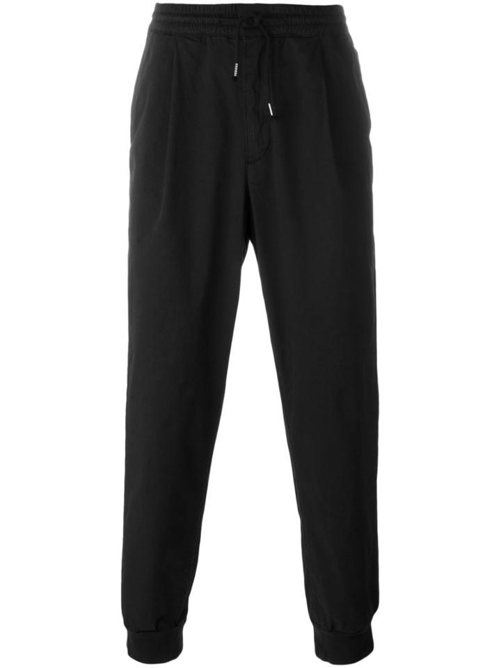 Mcq Alexander Mcqueen Chino Track Pants, Men's, Size: 44, Black, Cotton/spandex/elastane