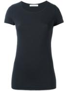 Stefano Mortari Short Sleeve Fitted T-shirt, Women's, Size: 44, Blue, Cotton/spandex/elastane