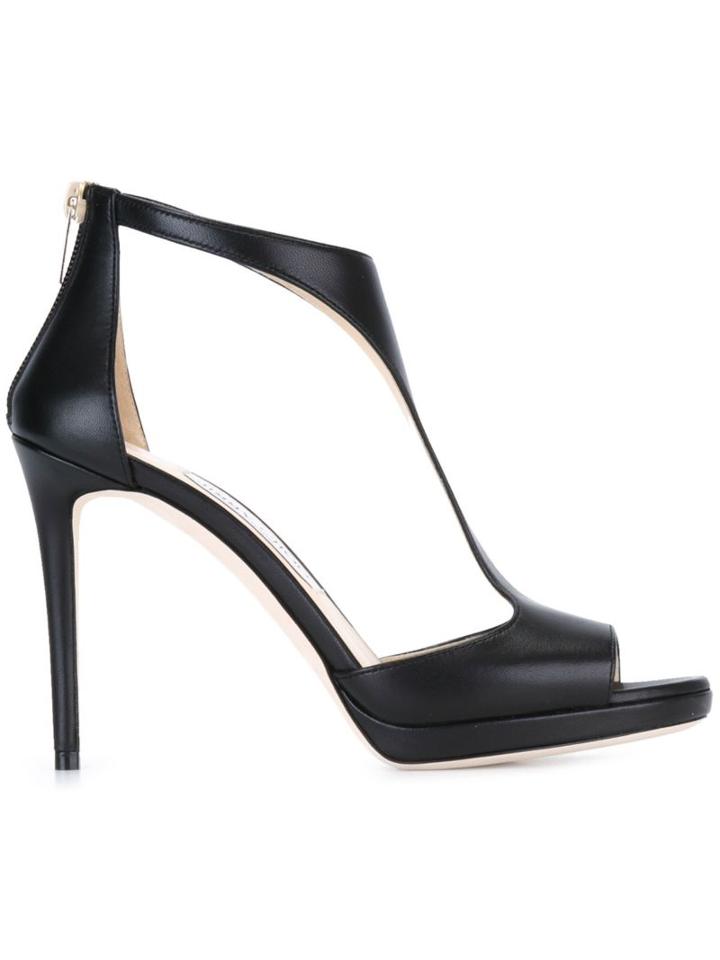 Jimmy Choo Lana 100 Sandals, Women's, Size: 37.5, Black, Nappa Leather/leather